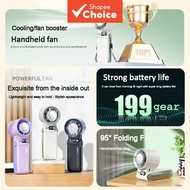Folding Fan, 8000mAh Bladeless Fan, 199 Adjustable Levels, Portable Mini USB Charging Cooling Fan F5