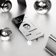 AUG8 STORE 白眼男情侶電鍍鏡面iPhone手機殼 亮面軟殼