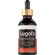 Carlyle Lugols Iodine 2 Percent 2 fl oz | Potassium Iodide Iodine Solution 2% Liquid Drops