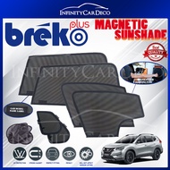 (6pcs) BREKO+ SHADES High Quality Fully Magnetic 0.98 UV Proof  Sun Shade (Malaysia-Made) For Nissan