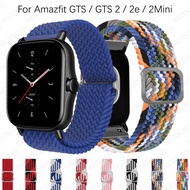 20mm Adjustable Braided Solo Loop Nylon strap For Xiaomi Huami Amazfit GTS 4 3 2 2e 2Mini Elastic Watchband For Amazfit Bip / GTR 42mm band