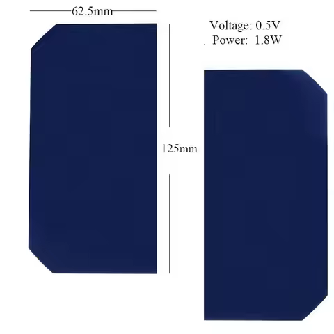10pcs Monocrystalline solar cell 125mm x 62.5mm High efficiency flexible solar cells 0.5V 1.8W diy s