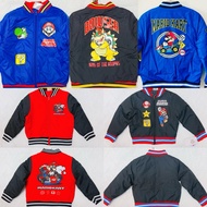 Estampo|Nintendo Mario Racing 2-16y Windproof Baseball Jacket Parent-Child Clothes Universal Studios