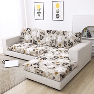 【Ready Stock】Floral Print Elastic Sofa Cover Stretch Sofa Covers for Living Room Couch Cover L-shape Armchair Chair Slip