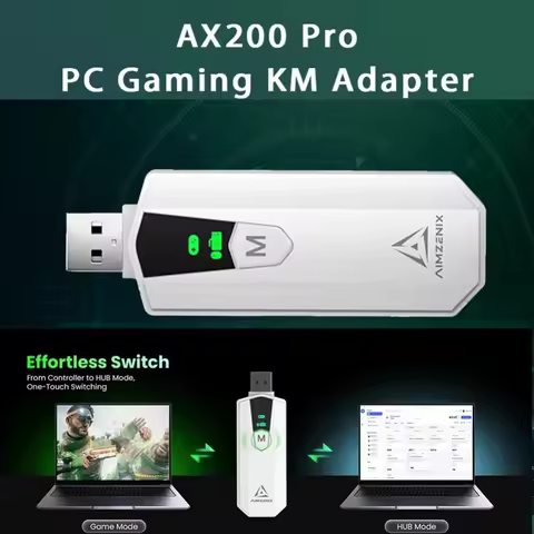 AIMZENIX AX200PRO Keyboard Mouse Adapter, High Performance Converter | Compatible with Popular FPS G