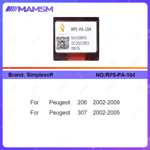 For Peugeot 206 2002-2009/307 2002-2005 Simple Canbus Box RP5-PA-104/PA-SS-01 Car Radio Android With