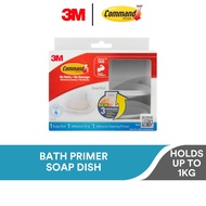 3M Command Bathroom Primer Soap Dish 17622D (Up to 1kg), Water Resistant, Organize ( Bundle of 2 )