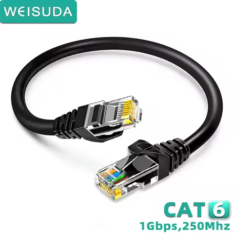 CAT6 Ethernet Cable 0.1m 0.2m 0.3m 10m 50m 1000Mbps High Speed Shielded RJ45 Network Cable for Gamin