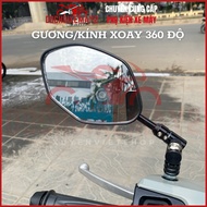 360 Degree Rotating Motorcycle Mirror/Glass Easy to Install