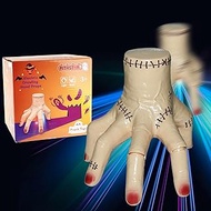Electric Fake Moving Hand with Halloween Music,RGB LED Lights,Cosplay Scary Crawling Hand Thing Toy 