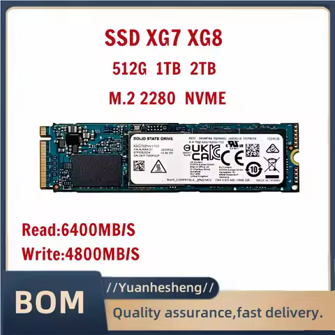 Original For KIOXIA XG7 XG8 512G 1T 2T Solid State Drive M.2 4.0 Interface 2280 NVME Protocol Pcie4.