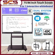 SCSTech 75 86 Inch 4K Electronic Smart Board Drawing & Projection Display Touch Screen Education & O