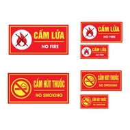 No fire decal printing - No smoking stamp