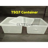 SQ7 Square Plastic Disposable Food Container (30pcs±) / 3000ml / Bekas Petak / Bekas Makanan Plastik
