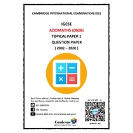 [Topical - Additional Mathematics] Cambridge IGCSE Add Maths Past Year Papers