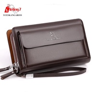 YUESKANGAROO Men Wallet Clutch Bag Man Leather Kangaroo Wallet Dompet Kulit Lelaki Beg Tangan Beg Du