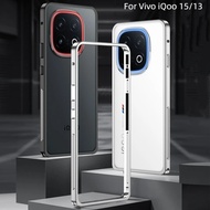 For Vivo iQoo 15 13 IQOO15 Case Ultra Thin Light Hippocampus Buckle Metal Bumper Frame Phone Cover C