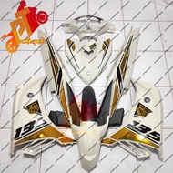 Yamaha LC 135 Creamy White Cover Set Custom Sticker Black Gold Chrome Purple Red Carbon Pelangi 135 