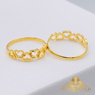 MydoraGold Cincin BFF Love To Heart Minimalist | Cincin Fesyen Series l Cincin Emas 916 [916 Gold Ri