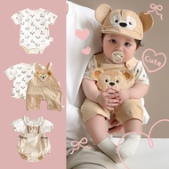 [Duffy Bear Series] Infant Short-Sleeved Buttocks Short-Sleeved Top Suspenders Duffy Bear Suspenders