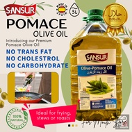 SANSUR Pomace Olive Oil for Cooking 5L Minyak Zaitun Masak Suhu Tinggi Minyak Zaitun Goreng Olive Oi