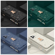 Casing For Realme C55 C21Y C25Y C21 8i 4G X7 Pro Q5 Pro 5G Q3 Pro 5g Q2 Tepi lurus 90 ° silikon tali