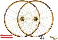 26 inch Bicycle Wheelset, double-walled aluminum alloy bicycle wheels disc brake mountain bike wheel set quick release American valve 7/8/9/10 speed,32H