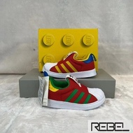 REBEL 👽 adidas LEGO X SUPERSTAR 360 經典鞋 愛迪達 小朋友 紅 GV8879