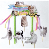 Cat / Birthday Cake Toppermeong Birthday Cake Decoration/
