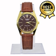 Casio Quartz Brown Dial Leather Band Watch for Men(Brown)