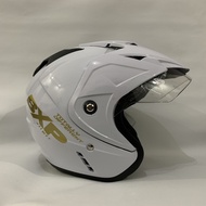 Helm 1 Kaca Putih Glossy polos solid - bukan KYT INK GM NHK ZEUS MDS JPX JP