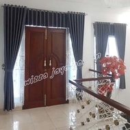 Gorden mewah 1set poni bahan blackout dof tebal bagus halus model rumah minimalis modern terbaru