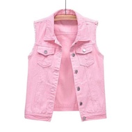 Down Winter Jacket Fashion Clothes Casual Vintage Elegant Sleeveless Denim Vest For Women Jacket Spr