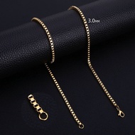 HIYEE 1.5 To 3 MM Thick Stainless Steel Box Chain Necklaces For Men And Women Jewelry Link Chokers W