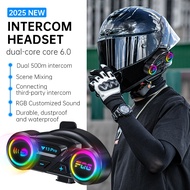 Y13pro Bluetooth 6.0 Helmet Headset – FM Radio, 72H Battery, RGB Lights, Waterproof, Hands-Free