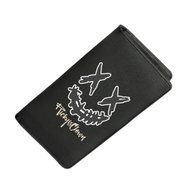Ricky's Clown Distro Thick Cool Semi Leather Long Wallet / Men Women Long Folding Wallet / Black Lon
