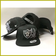 ╳ ◵ ☸ New Raiders Black cap shadow snapback vintage cap