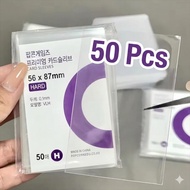 50PCS 56x87mm 0.1mm Thick Clear CPP Card Sleeves Hard Protector