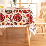 Bingele Table Cloth Vintage Printed Dining Coffee Tea Cotton Linens Table Clothes Rectangle Retro Bo