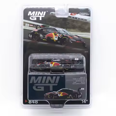 MINI GT 1:64 NSX-GT Type S GT500 #16 RB Black Diecast Model Car