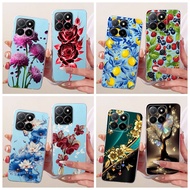 Phone Case For Honor X5b Plus Capa Fashion Flower Silicone Protective Back Cover For HonorX5b Casing