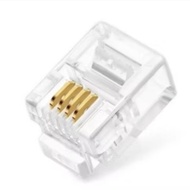 RJ11 CONNECTOR 4 PIN TELEPHONE RJ 11 TELEPHONE JACK RJ11 CONNECTOR FOR TELEPHONE LINE PRICE FOR 1 PI