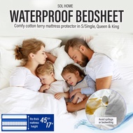 SOL Home Waterproof Mattress Protector for baby cots and most mattress sizes