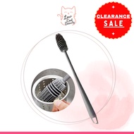 CLEARANCE Durable Long Handle Silica Gel Bottle Kitchen Cleaning Tool Brush Small bottle Brush For C