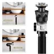 Flexible Press Sink Siphon 87B - Anti-Odor Avur Drain 1 1/4 inch Black anti-cockroach insect hand wa