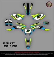Decals Sticker Motorcycle Decals Sticker for RUSI KRY 150/200 WHITEdesign005