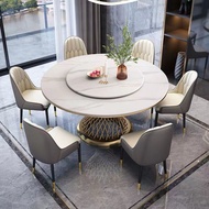 [PREORDER] ROUND DINING TABLE MARBLE TABLE STAINLESS STELL DESK MEJA MAKAN STAINLESS STEEL MEJA BULAT