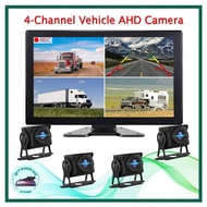 9 inch 4K Ultra HD DVR Monitor 4 Camera Vehicle Dash Cam AHD Camera Monitor System Voice Command