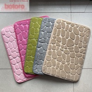 BOTORO Bathroom Floor Mat, Non-slip Thickened Bath Mat, Absorbent Cobblestone Soft Shower Doormat