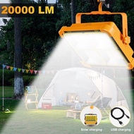 288 LED 8000W Portable LED Work Light USB Rechargeable Solar Work Lights COB Floodlight Magnetic Lan
